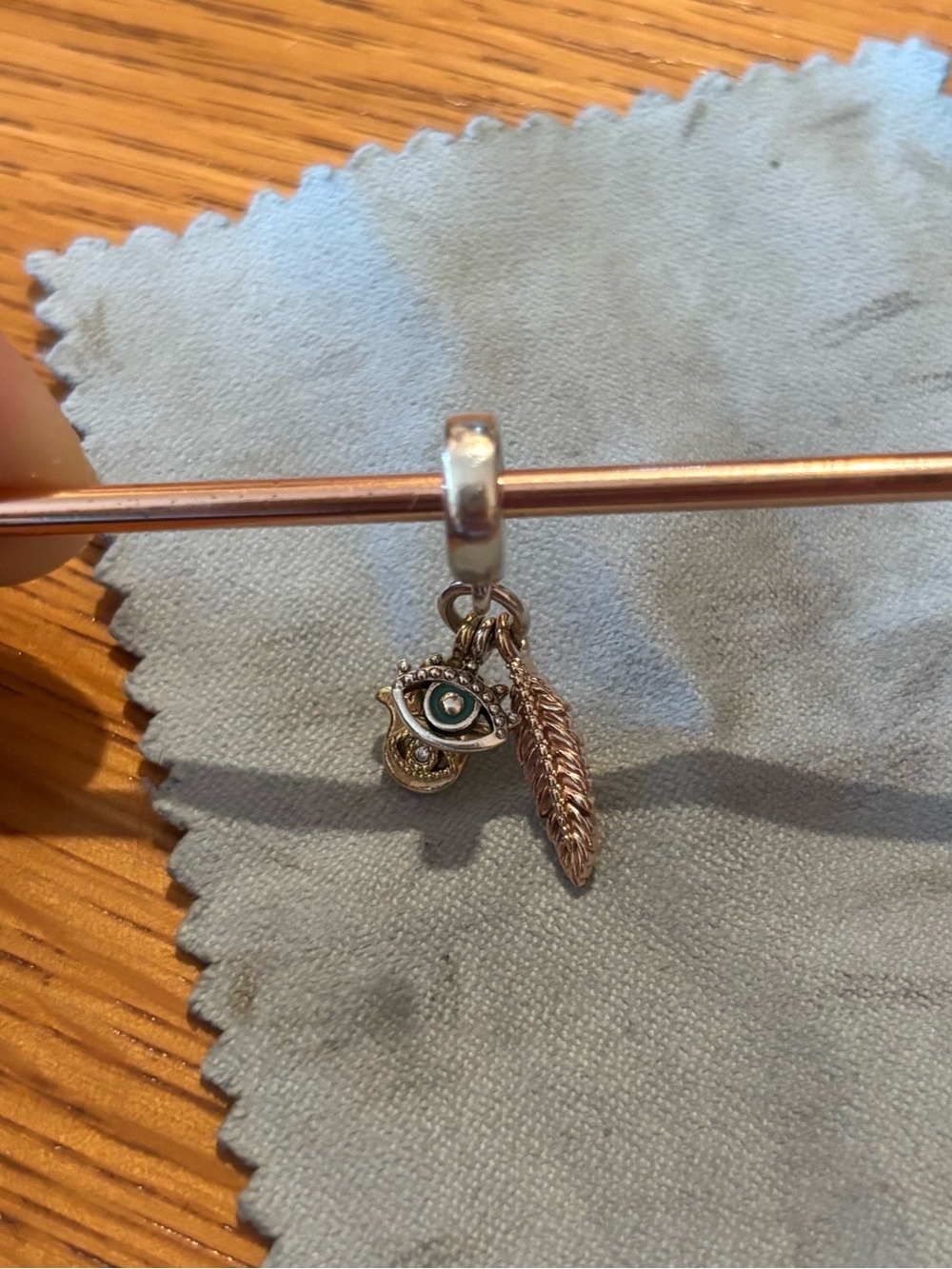 Tri-tone Pandora Dangle Charm